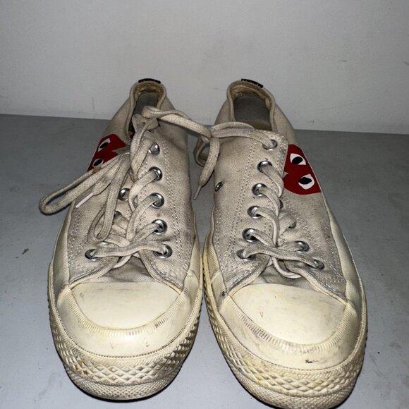 Converse Chuck 70 Shoes Mens Size 7 Off White Comme des Garcons PLAY Low 150204C - Picture 1 of 9